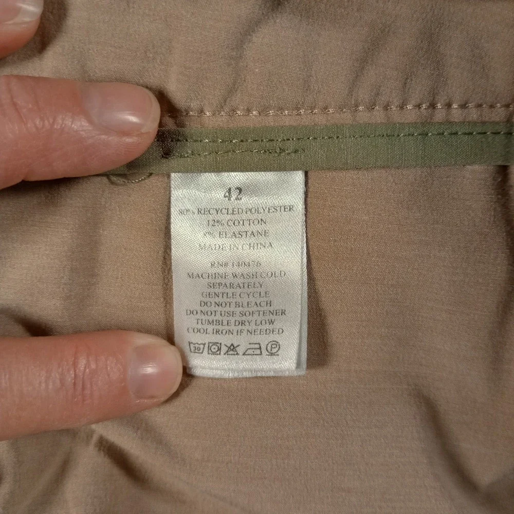 Faherty All Day Shorts Mens 42 Khaki Tan Hybrid Stretch Quick Dry Surf
